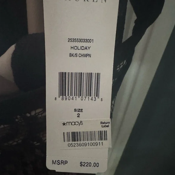 Black Evening Dress with Lace Detail - Picture 8 of 9